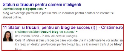 avantaje google authorship