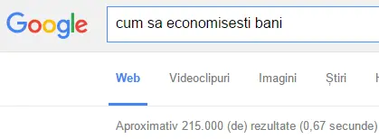 cum sa economisesti bani rezultate google