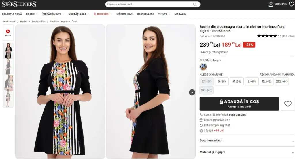 descriere seo haine de dama starshiners