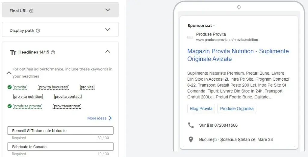 exemplu anunt campanie google search ads exemplu anunt campanie google search ads