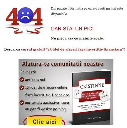 pagina eroare 404