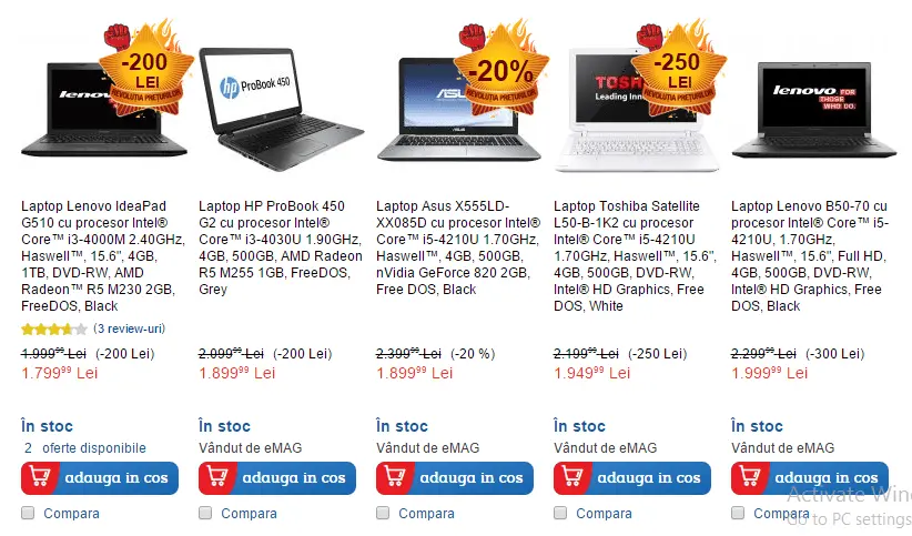 revolutia preturilor emag laptopuri