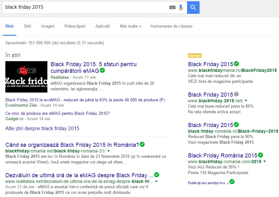 rezultate google black friday