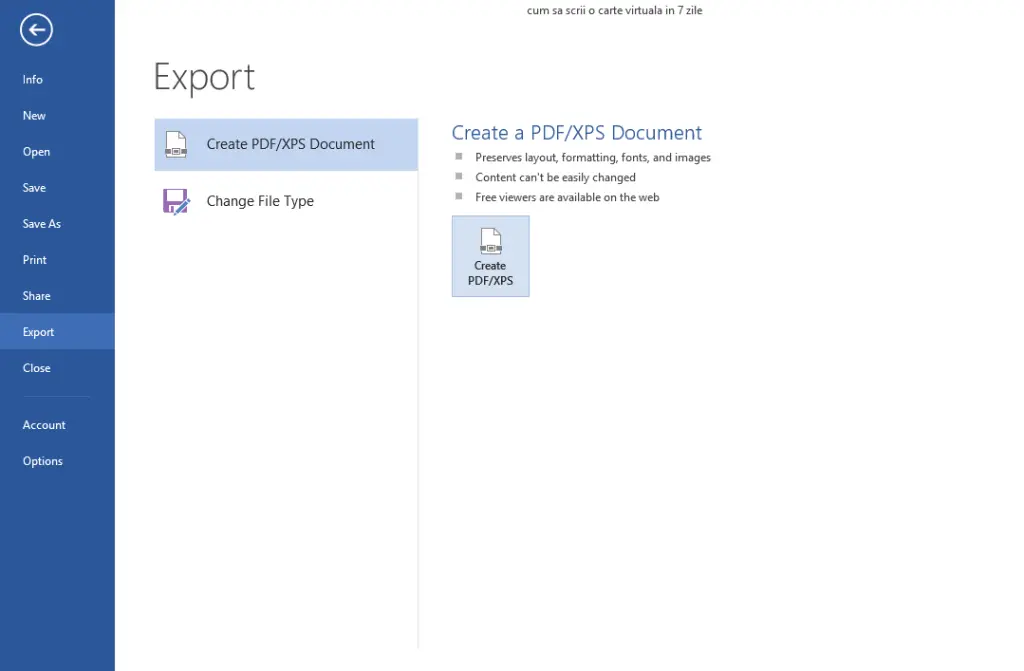 transformarea cartii din document word in pdf2